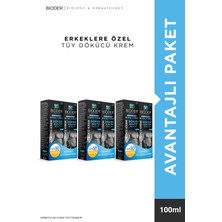 Bioder Tüy Dökücü Krem 3X200 ml Avantajlı Set Men – Erkeklere Özel Güçlü Etki