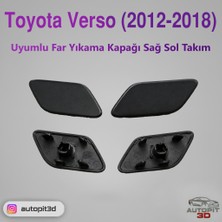 AutoPit 3D Toyota Verso (2012-2018) Uyumlu Far Yıkama Kapağı Takımı (Sağ + Sol)