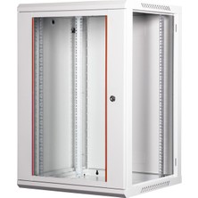 Lande - 18U 19" Duvar Tipi Rack Kabinet – Genişlik: 600 mm | Derinlik: 600 mm – Açık Gri