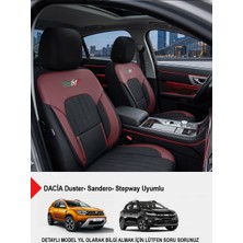 Gm Design Perfetto Serisi Lüks Keten Oto Koltuk Kılıfı - (Dacia Sandero-Stepway-Duster Uyumlu)