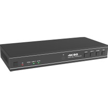 Dark 1x4 HDMI Video Wall Controller - 18GBPS, 1 Giriş/4 Çıkış, HDMI 2.0b, Hdcp 2.2, 4K@60Hz, RS-232 Port, Dolby Digital/plus/ex, Dts-Ex, Profesyonel Çoklu Ekran Birleştirme Cihazı (Dk-Hd-Mwcx4)