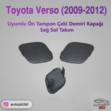 AutoPit 3D Toyota Verso (2009-2012) Uyumlu Ön Tampon Çeki Demiri Kapağı Takımı (Sağ + Sol)