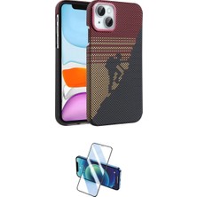 Marsilyan™- iPhone 14 Kılıf Doruk Serisi - Siyah 3D Antistatik Cam Ekran Koruyucu