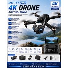 Zorvix Tech Int-T7 Pro 4K Hd Kameralı Katlanabilir Drone Wifi Fpv 360° Takla Işık Sensörlü