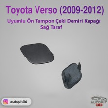 AutoPit 3D Toyota Verso (2009-2012) Uyumlu Ön Tampon Çeki Demiri Kapağı Sağ Taraf