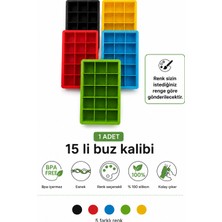 Evolis Kitchen 1 Adet 15 Bölmeli Büyük Boy Silikon Buz Kalıbı-Kare Buzluk Kokteyl Sunum Buz Kalıbı Et Suyu Saklama