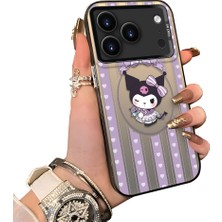 HONTINGA iPhone 17 Pro Max ile Uyumlu Kılıf Silikon Kenar Sert Arka Kamera Koruyucu Basitlik Anti Düşme Kamera Korumalı Kuromi Desen Couple Telefon Kılıfı Kadın ve Erkek Için Uygundur K1-1610