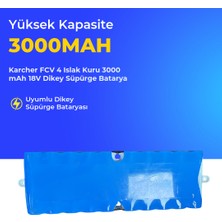 Ümit Maker Karcher Fcv 4 Islak Kuru 3000 Mah 18V Dikey Süpürge Batarya