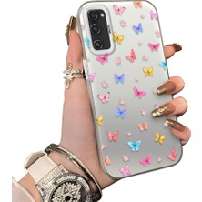 HONTINGA Samsung Galaxy S20 Fe ile Uyumlu Kılıf Silikon Kenar Sert Arka Kamera Koruyucu Basitlik Anti Düşme Kamera Korumalı Kelebek Desen Couple Telefon Kılıfı Kadın ve Erkek Için Uygundur K1-1609