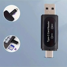 Kemove 2'si 1 Arada Taşınabilir Kart Okuyucu (Type-C & Usb) - Telefon, Tablet ve Pc Uyumlu