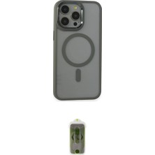 Marsilyan™- iPhone 15 Pro Max Kılıf Yankı Işık Özel Seri - Siyah Joko Magic 5d Hayalet Cam