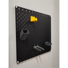 Technoloby Metal Skadis Pano 56X56 cm - Mıknatıslı Pegboard Organizer - 1,5 mm Çelik Duvar Paneli