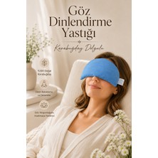 Sacce Scarves & Accessories Karabuğday Dolgulu Göz Dinlendirme Yastığı %100 Pamuk Çıkarılabilir Yıkanabilir Kılıflı Mavi Meditasyon Yastığı