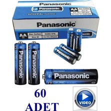 TAN EXPRESS Panasonic Çinko Karbon Aa Kalem Pil 1.5V 60 Adet (Videolu