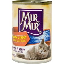 Mır Mır Mırmır Kedi Konserve 12X400 gr Somonlu ve Alabalıklı