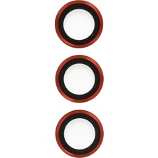 Drop Tedarik Samsung Galaxy S23 Plus Metal Kamera Lens - Kırmızı