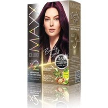 Maxx Deluxe Beauty Expert Haır Color (Keratin)'li 1 Kutu (2 x 50 Ml) (Patlıcan Moru 3.66)