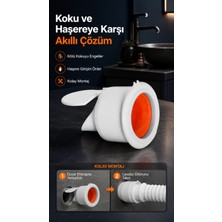 Muff Matik Muffmatik Kokumatik Lavabo Eviye Mutfak Gider Koku Önleyici Sifon Çekvalfi Adaptör Kokuya ve Haşereye Engel 1 Adet