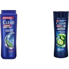 Erkek Şampuan Sport Menthol Kepeğe Karşı Etkili 600 ml ve Clear Men Kepeğe Karşı Etkili Şampuan Maksimum Ferahlık 350 ml