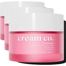 Su Bazlı Moisturizer Nemlendirici Aydınlatıcı Yüz Kremi, Hyaluronik Asit, 50 Ml, Tüm Cilt Tipleri (3 Paketi)