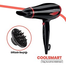 Goldmaster Coolsmart 2200W 3 Kademe Isı Ayarlı Saç Kurutma Fön Makinesi IN6130 Hafif ve Sessiz Çalışma Özelliği