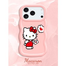HONTINGA iPhone 17 Pro Max Uyumlu Kılıf Düşüme Önleyici Basitlik Anti Düşme Kamera Koruyucu Basit Pembe Yumuşak Silikon Couple Telefon Kılıfı Kedi Desen K9-0307