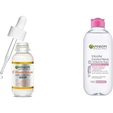 C Vitamini Parlak Süper Aydınlatıcı Serum (30 Ml) + Skin Naturals Micellar Kusursuz Makyaj Temizleme Suyu (400 Ml)