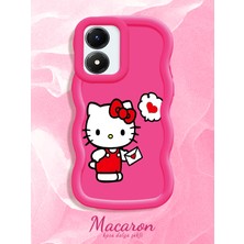 HONTINGA Vivo Y02S Uyumlu Kılıf Düşüme Önleyici Basitlik Anti Düşme Kamera Koruyucu Basit Kırmızı Yumuşak Silikon Couple Telefon Kılıfı Kedi Desen K9-0307
