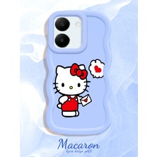HONTINGA Vivo Y27S Uyumlu Kılıf Düşüme Önleyici Basitlik Anti Düşme Kamera Koruyucu Basit Mavi Yumuşak Silikon Couple Telefon Kılıfı Kedi Desen K9-0307