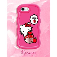 HONTINGA iPhone 6s Plus Uyumlu Kılıf Düşüme Önleyici Basitlik Anti Düşme Kamera Koruyucu Basit Kırmızı Yumuşak Silikon Couple Telefon Kılıfı Kedi Desen K9-0308