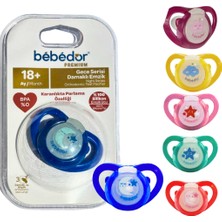 Bebedor Premium 183 Gece Serisi Karanlıkta Parlayan Damaklı Büyük Uç Emzik 18 Ay+