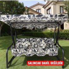 Lüks Salıncak Kılıf Seti Mindersiz 3 Kişilik Dünya Saat Desen