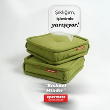Xpermate Yer Minderi 45x45x14 cm Oturma Minderi Bahçe Minderi Balkon Takımı Minderi Yeşil