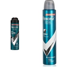 Men Erkek Sprey Deodorant Kömür Detox 72 Saat Kesintisiz Üstün Koruma 150 ml ve Rexona Men Erkek Sprey Deodorant Invisible & 72 Saat Kesintisiz Üstün Koruma 200 ml