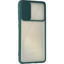 Eco Port Samsung Galaxy A71 Kılıf Palm Buzlu Kamera Sürgülü Silikon - Yeşil