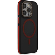 Eco Port Joko Apple Iphone 15 Pro Max Rocky Magsafe Kapak - Siyah-Kırmızı