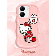 HONTINGA Vivo Y27S Uyumlu Kılıf Düşüme Önleyici Basitlik Anti Düşme Kamera Koruyucu Basit Pembe Yumuşak Silikon Couple Telefon Kılıfı Kedi Desen K9-0308