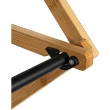 Essentials Bambu Katlanır Elbise Kurutma Rafı, 14 Kaplamalı Metal Dübelli Lüks Çamaşır Rafı
