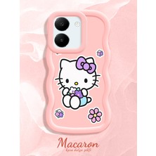 HONTINGA Vivo Y27S Uyumlu Kılıf Düşüme Önleyici Basitlik Anti Düşme Kamera Koruyucu Basit Pembe Yumuşak Silikon Couple Telefon Kılıfı Kedi Desen K9-0309