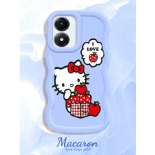 HONTINGA Vivo Y02S Uyumlu Kılıf Düşüme Önleyici Basitlik Anti Düşme Kamera Koruyucu Basit Mavi Yumuşak Silikon Couple Telefon Kılıfı Kedi Desen K9-0308