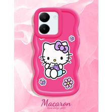 HONTINGA Vivo Y27S Uyumlu Kılıf Düşüme Önleyici Basitlik Anti Düşme Kamera Koruyucu Basit Kırmızı Yumuşak Silikon Couple Telefon Kılıfı Kedi Desen K9-0309