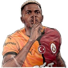 Piolent Galatasaray Victor Osimhen Gol Sevinci Büyük Sticker 40X50CM Orijinal Lisanslı Ürün