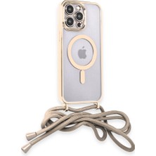 Eco Port Apple Iphone 13 Pro Kılıf Divo Lazer Askılı Magsafe Kapak - Gold