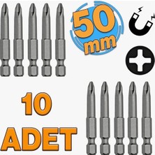 Cmc Tools CMC6501 Yuvarlak Yıldız Ph 2X50 mm Yıldız Bits Vidalama Ucu (10 Adet)
