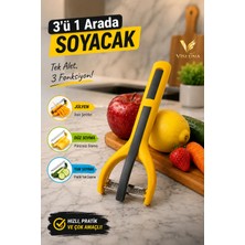 Visluna Profesyonel 3’lü Soyacak Seti – Ultra Keskin Paslanmaz Çelik Sebze & Meyve Soyacağı