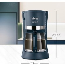 Ufesa Filtre Kahve Makinesi CG7114 Capriccio, 6 Fincan, 600 W, 0.6 L, Kalıcı Filtre, Damlama Durdurma, Otomatik Kapanma, Siyah