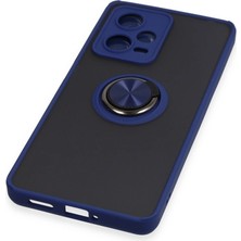 Eco Port Xiaomi Redmi Note 12 5g Kılıf Montreal Yüzüklü Silikon Kapak - Lacivert
