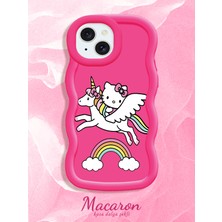HONTINGA iPhone 15 Plus Uyumlu Kılıf Düşüme Önleyici Basitlik Anti Düşme Kamera Koruyucu Basit Kırmızı Yumuşak Silikon Couple Telefon Kılıfı Kedi Desen K9-0310