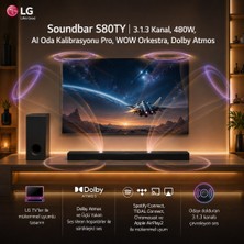 Lg Soundbar S80TY | 3.1.3 Kanal, 480W, Aı Oda Kalibrasyonu Pro, Wow Orkestra, Dolby Atmos