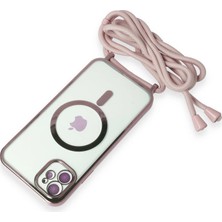 Eco Port Apple Iphone 11 Kılıf Divo Lazer Askılı Magsafe Kapak - Pembe